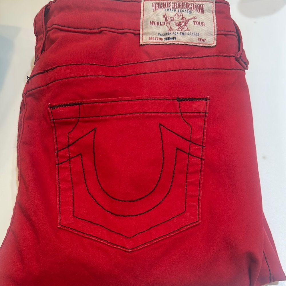 True Religion Red Jeans